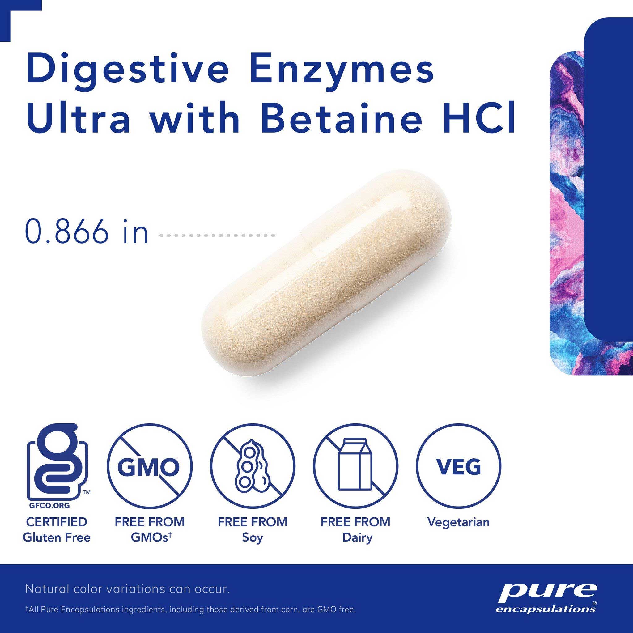 Pure Encapsulations Digestive Enzymes Ultra with Betaine HCl