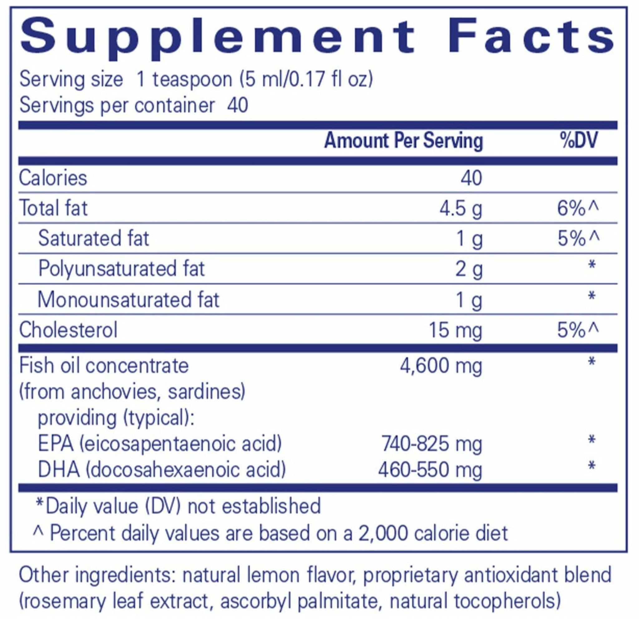 Pure Encapsulations EPA/DHA Liquid
