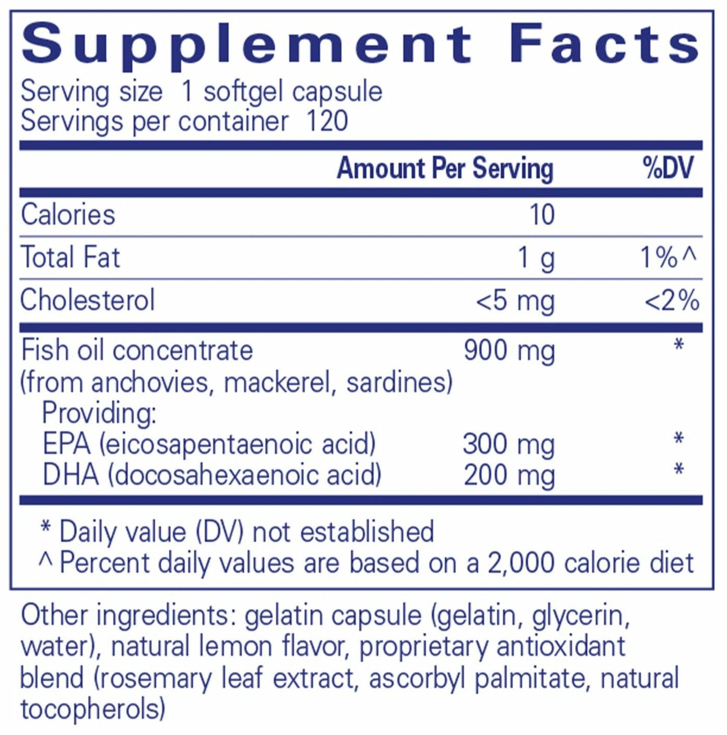 Pure Encapsulations EPA/DHA with Lemon