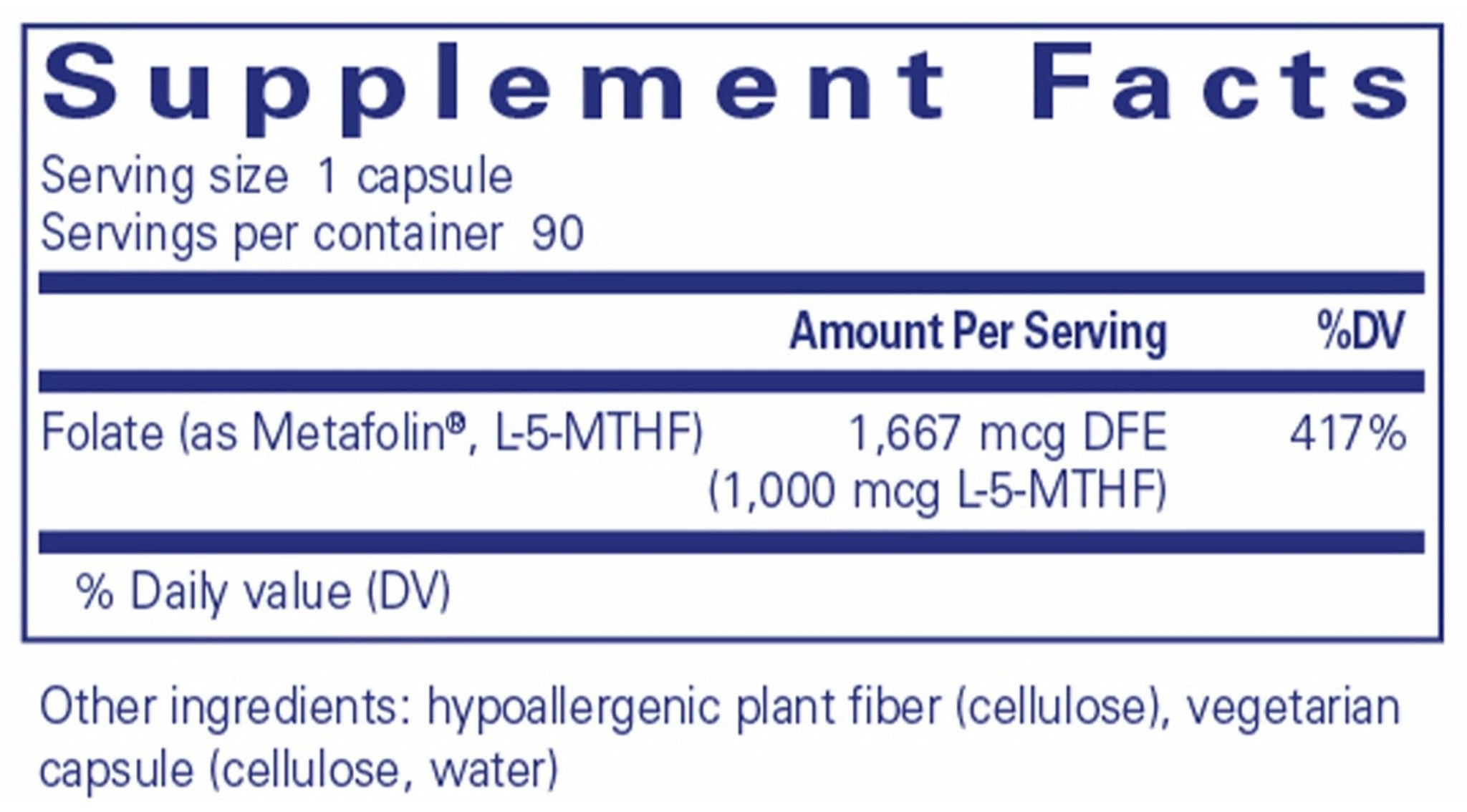 Pure Encapsulations Folate 1000