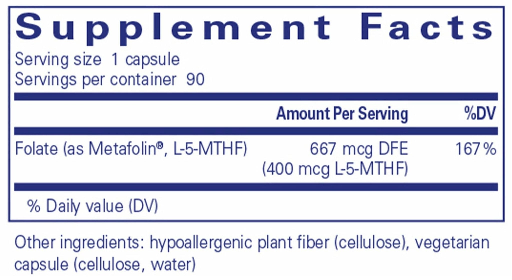 Pure Encapsulations Folate 400