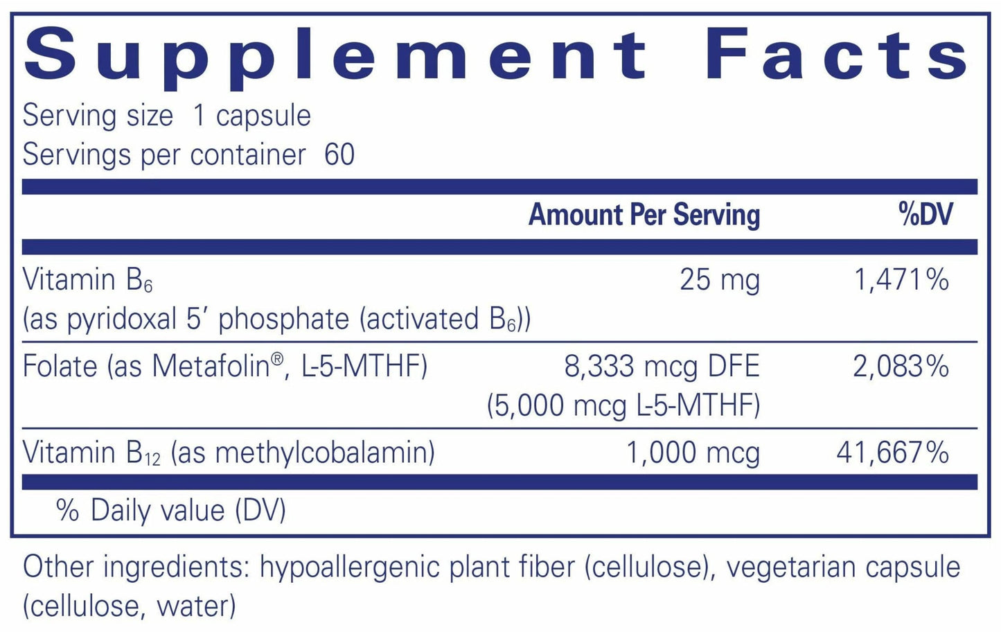 Pure Encapsulations Folate 5000 Plus