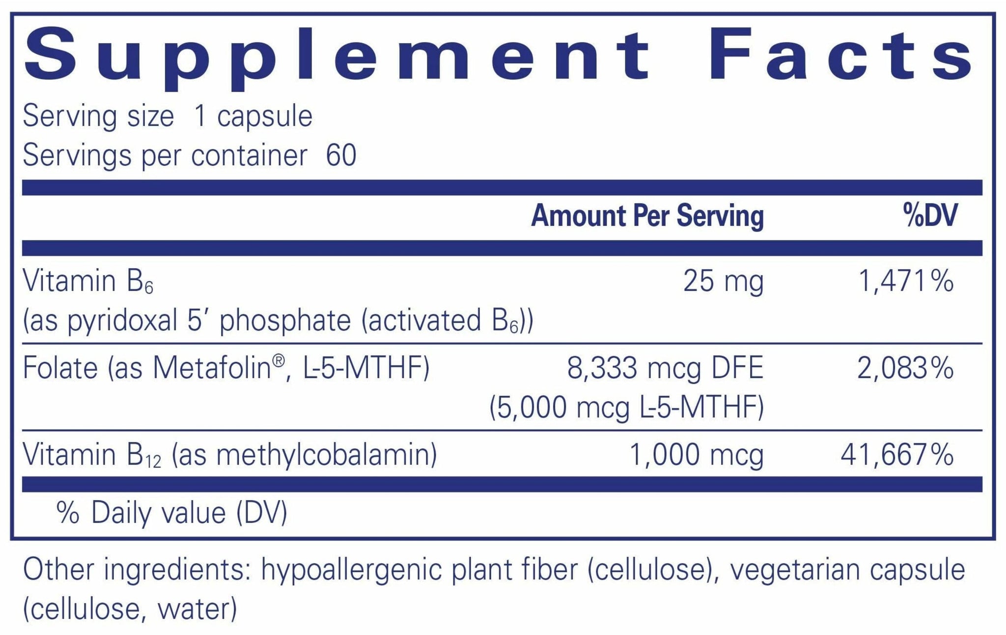 Pure Encapsulations Folate 5000 Plus