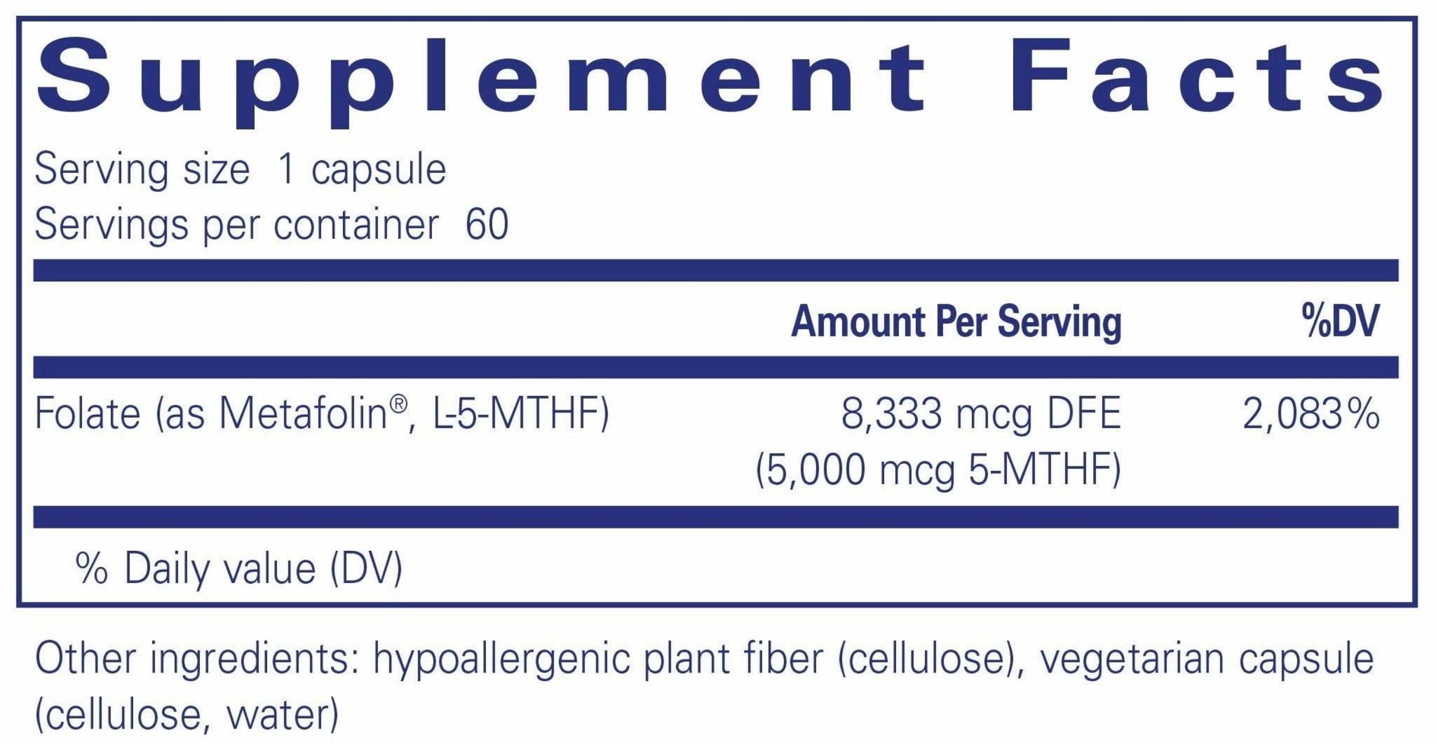 Pure Encapsulations Folate 5000