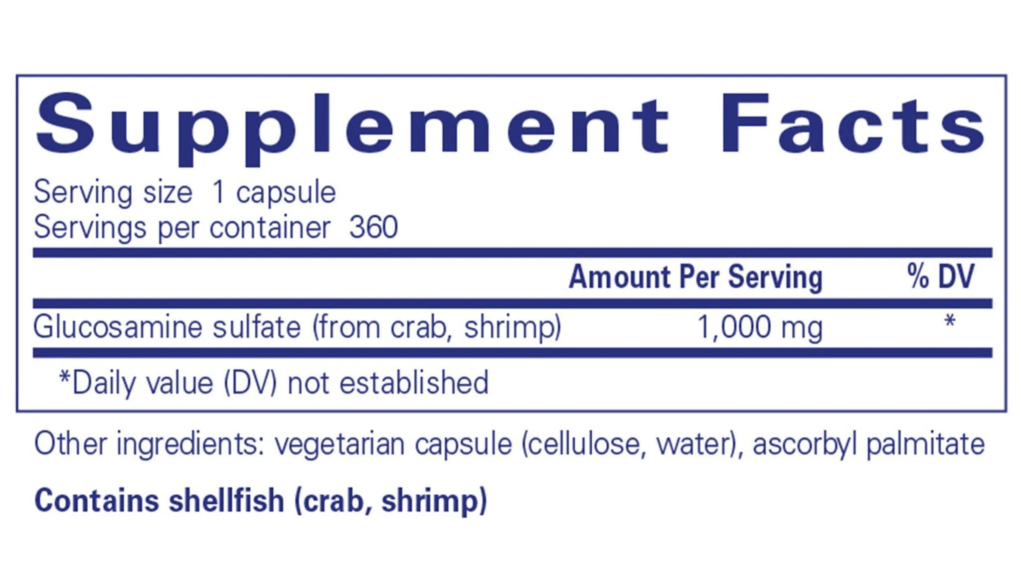 Pure Encapsulations Glucosamine Sulfate 1000 mg