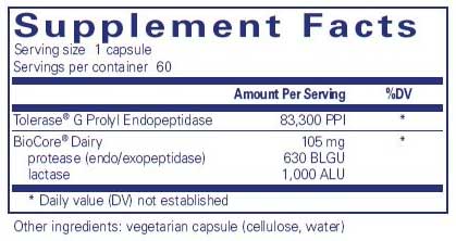 Pure Encapsulations Gluten/Dairy Digest