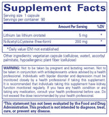 Pure Encapsulations Lithium (Orotate) 5 mg