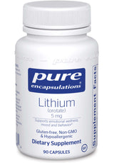 Pure Encapsulations Lithium (Orotate) 5 mg