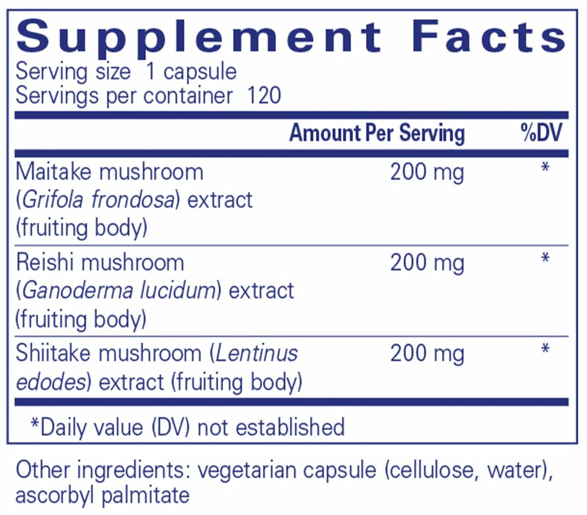 Pure Encapsulations M/R/S Mushroom Formula