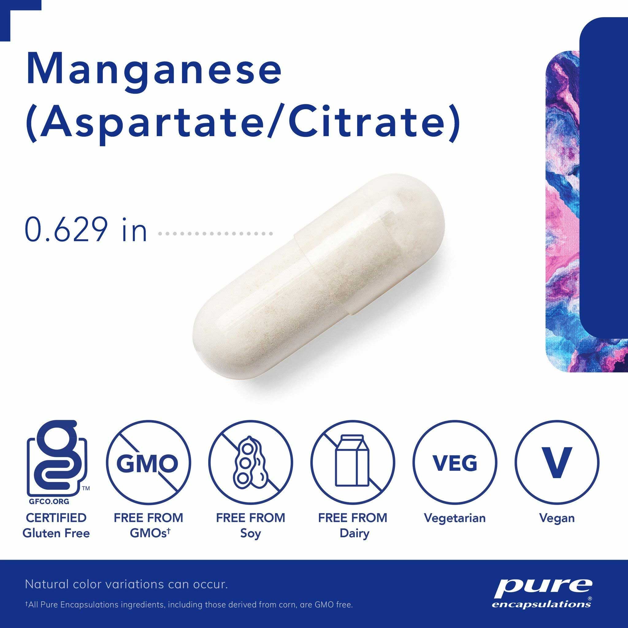 Pure Encapsulations Manganese (aspartate/citrate)