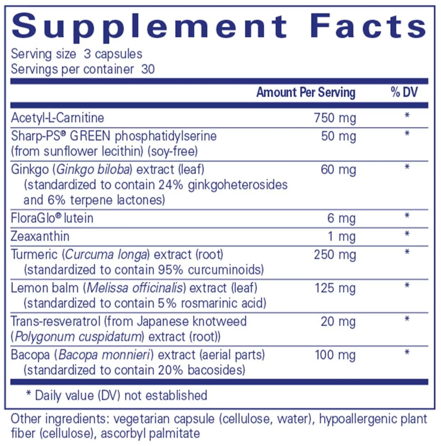 Pure Encapsulations Memory Pro