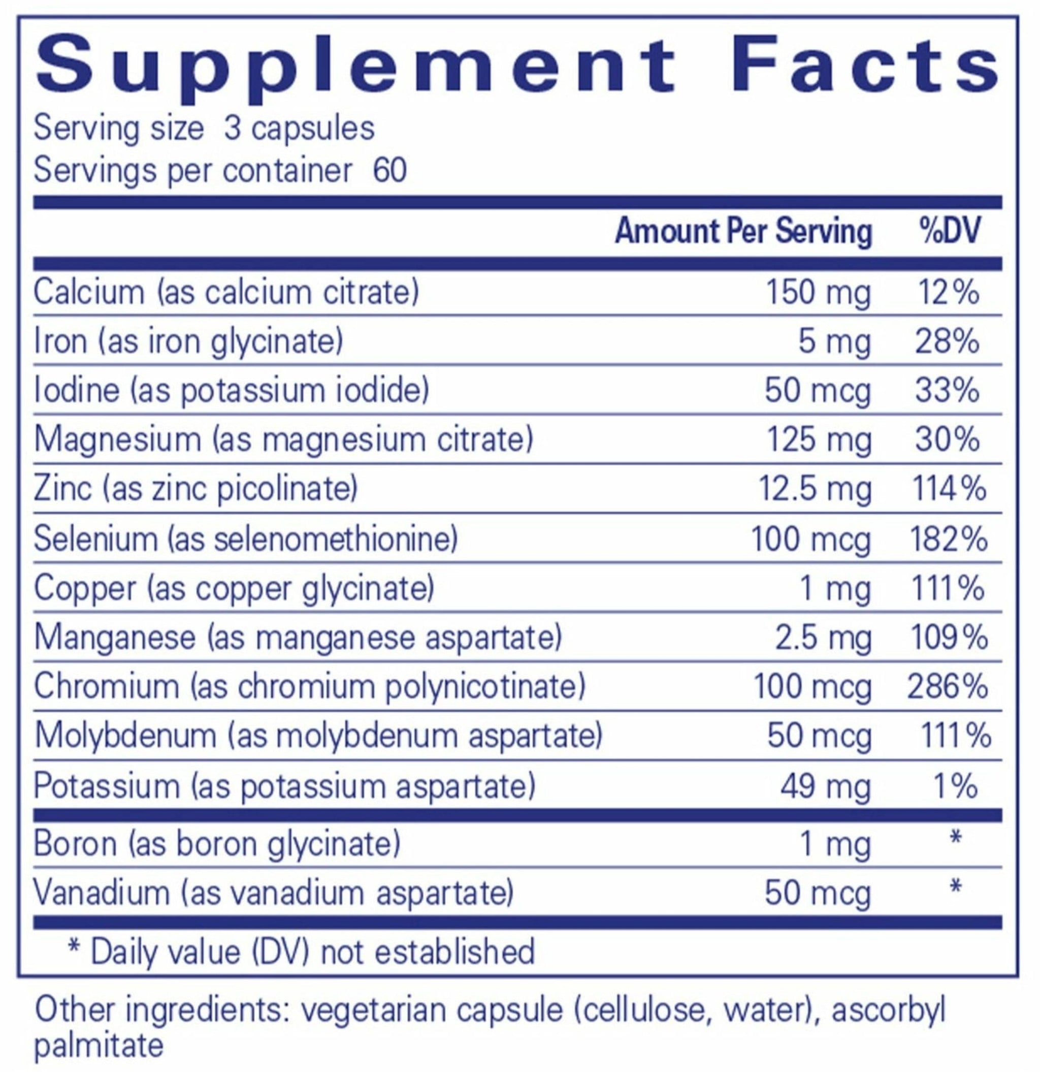 Pure Encapsulations Mineral 650