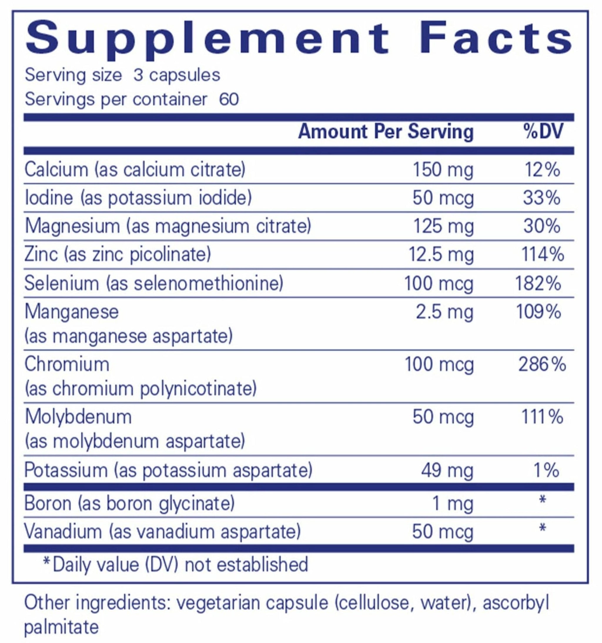 Pure Encapsulations Mineral 650