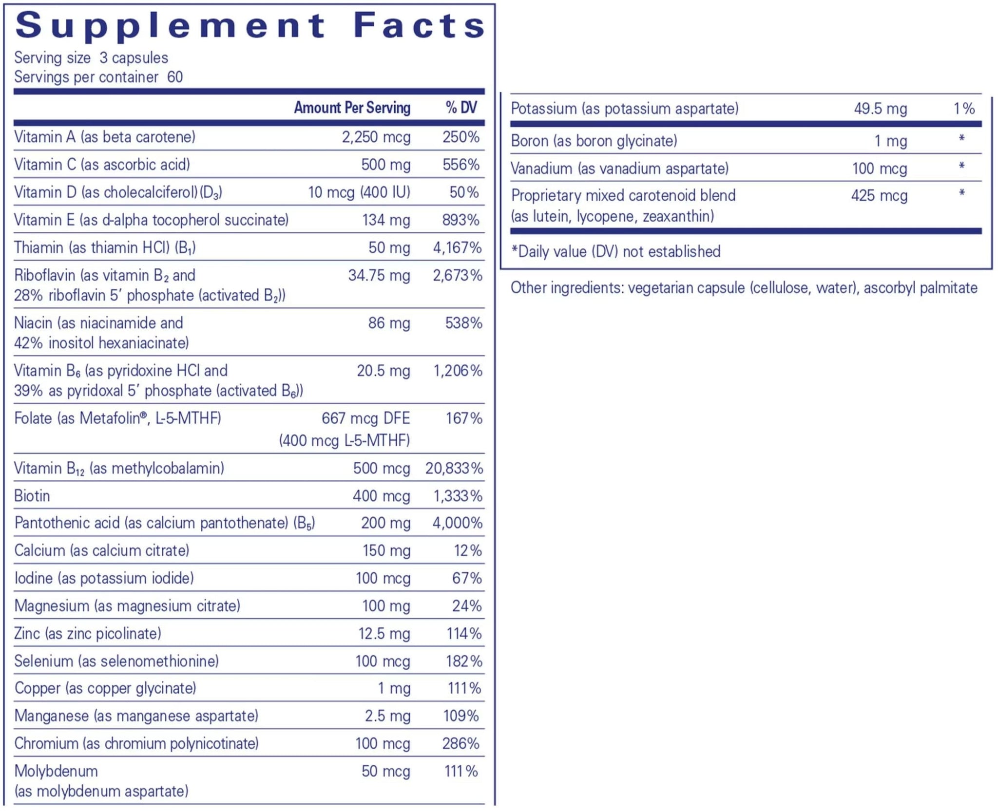 Pure Encapsulations Nutrient 950 without iron