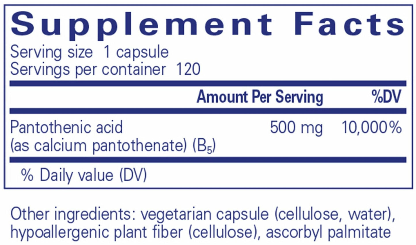 Pure Encapsulations Pantothenic Acid