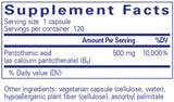 Pure Encapsulations Pantothenic Acid