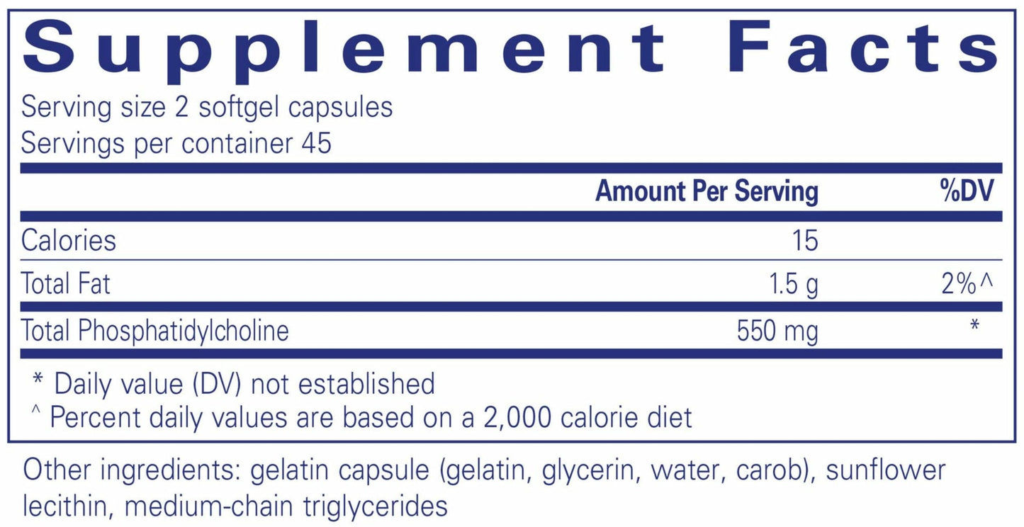 Pure Encapsulations Phosphatidylcholine (sunflower)