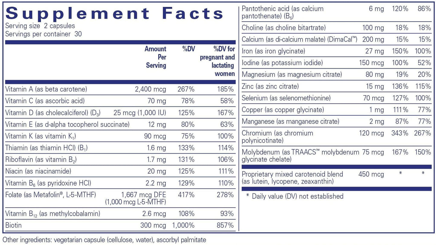 Pure Encapsulations PreNatal Nutrients