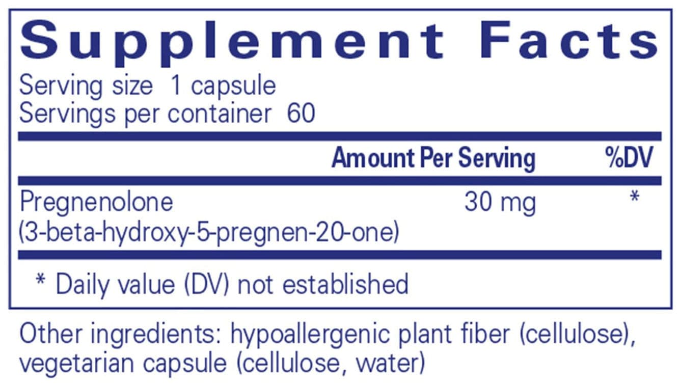 Pure Encapsulations Pregnenolone 30mg