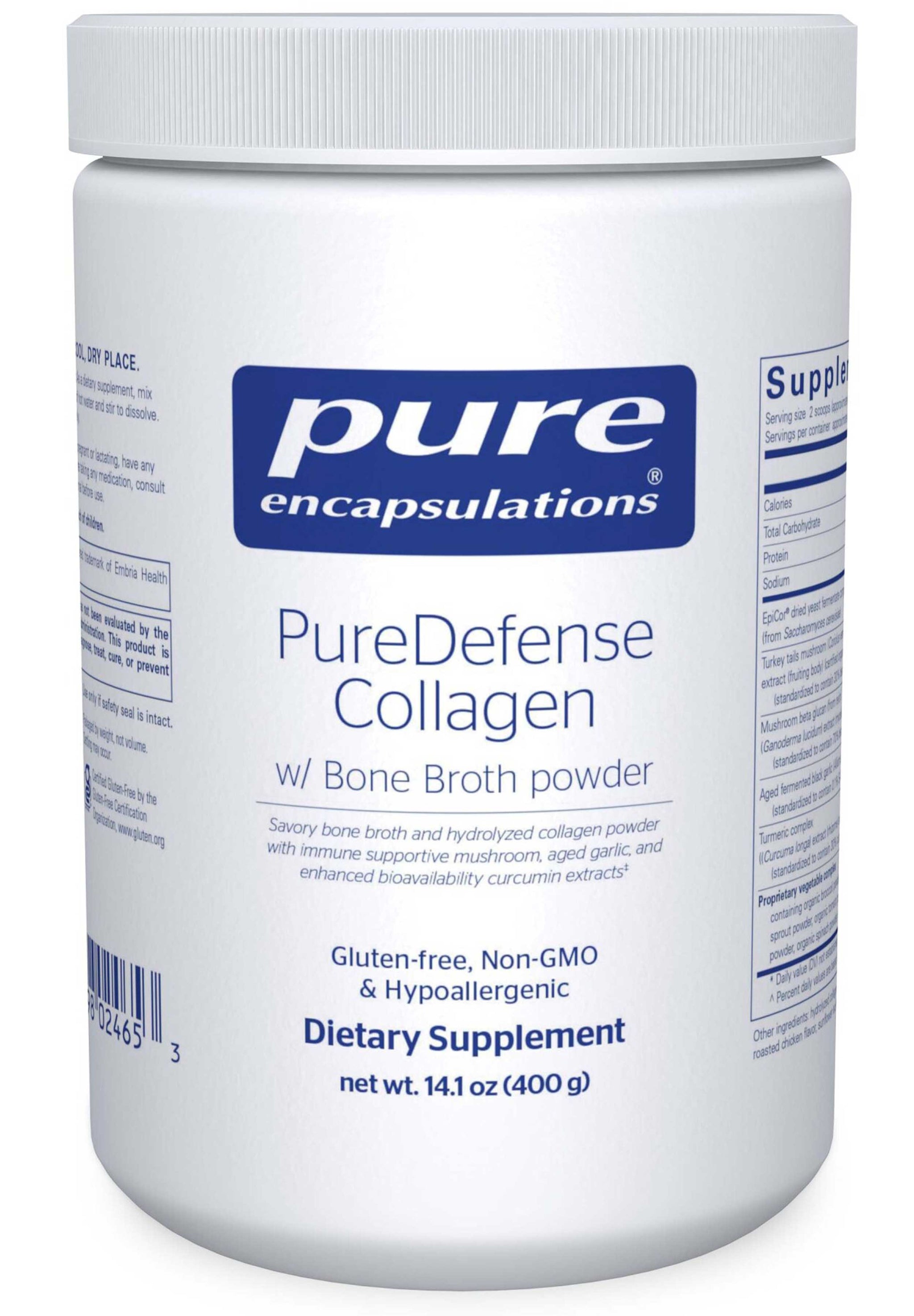 Pure Encapsulations PureDefense Collagen w/ Bone Broth Powder