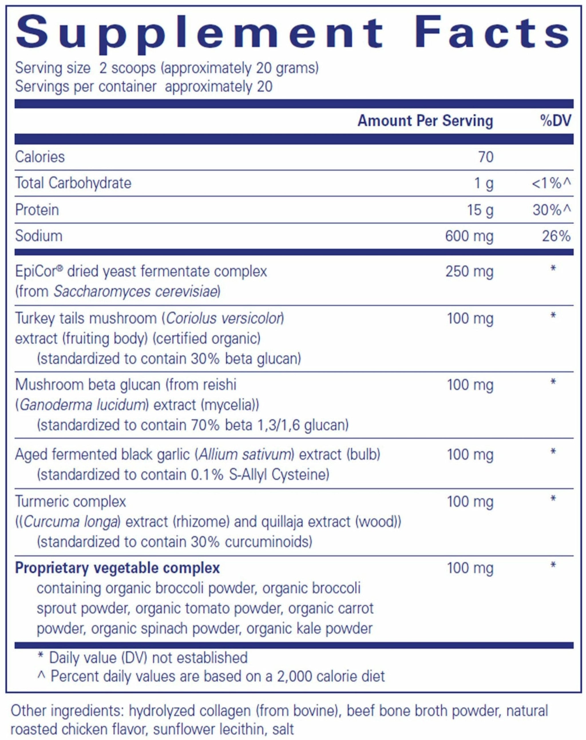 Pure Encapsulations PureDefense Collagen w/ Bone Broth Powder