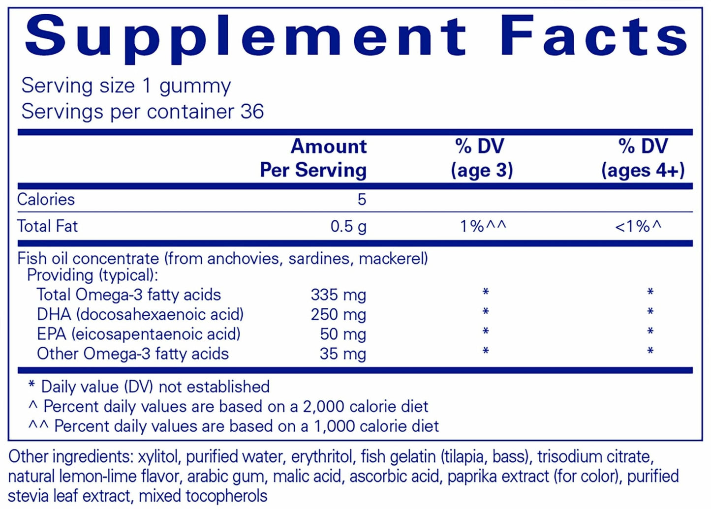 Pure Encapsulations PureNutrients EPA/DHA Gummy