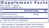 Pure Encapsulations Pycnogenol (pine bark extract) 50mg