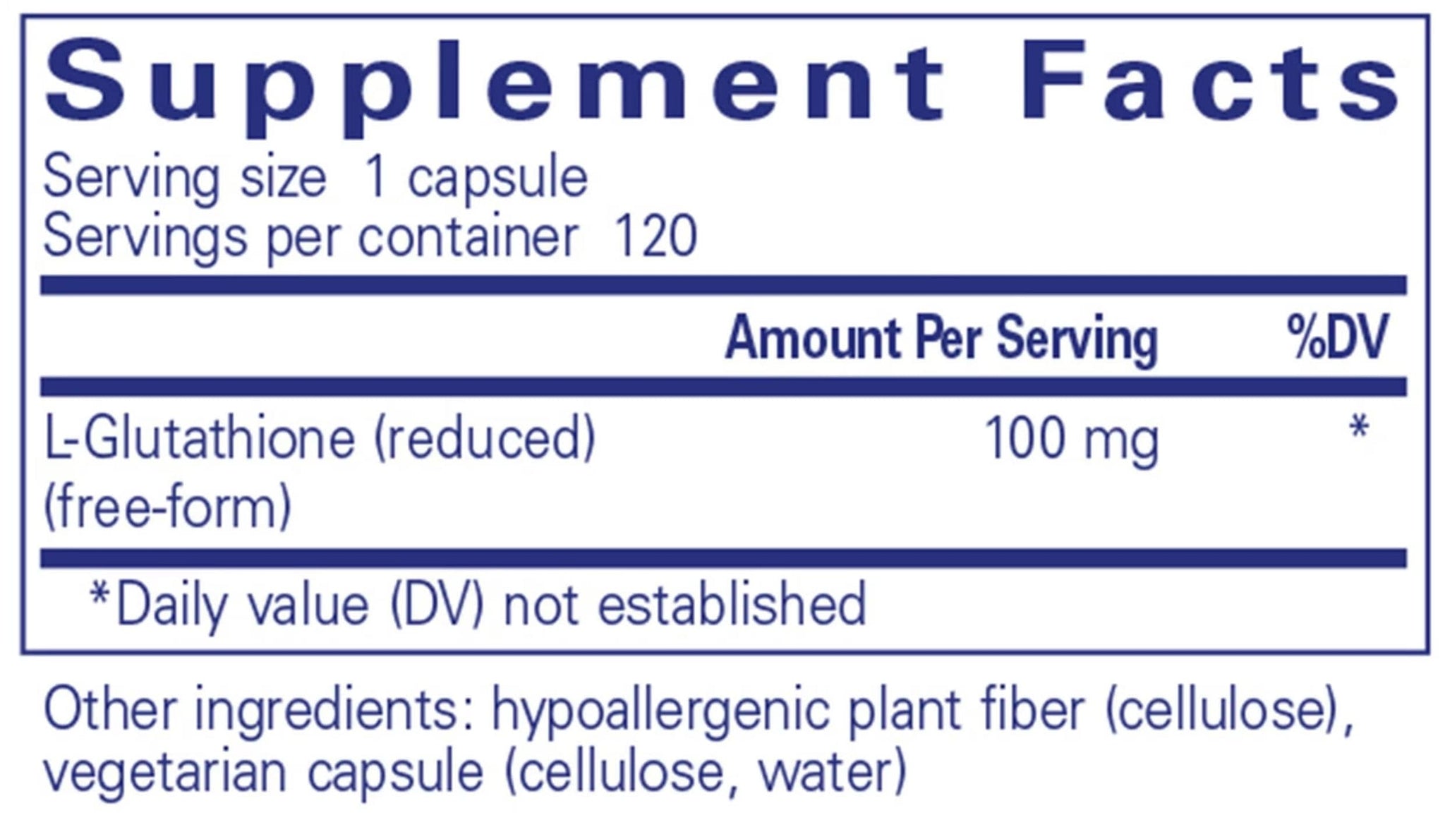 Pure Encapsulations Reduced Glutathione