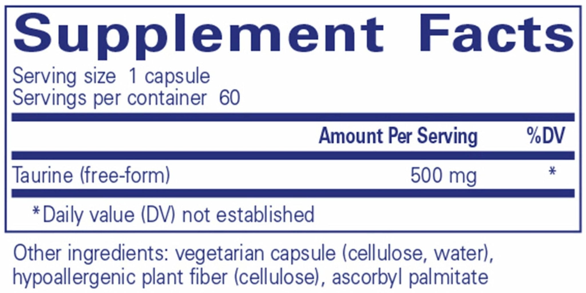 Pure Encapsulations Taurine 500 mg