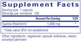 Pure Encapsulations Taurine 1,000 mg