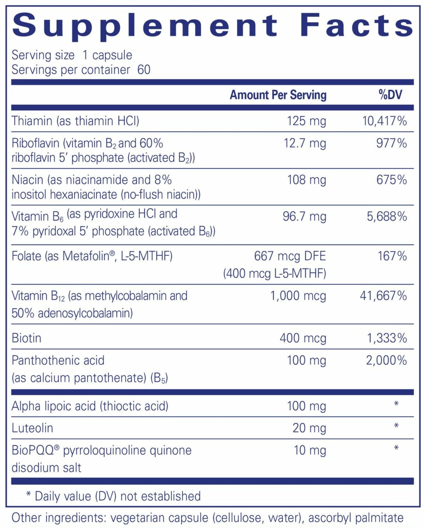 Pure Encapsulations Ultra B-Complex w/PQQ