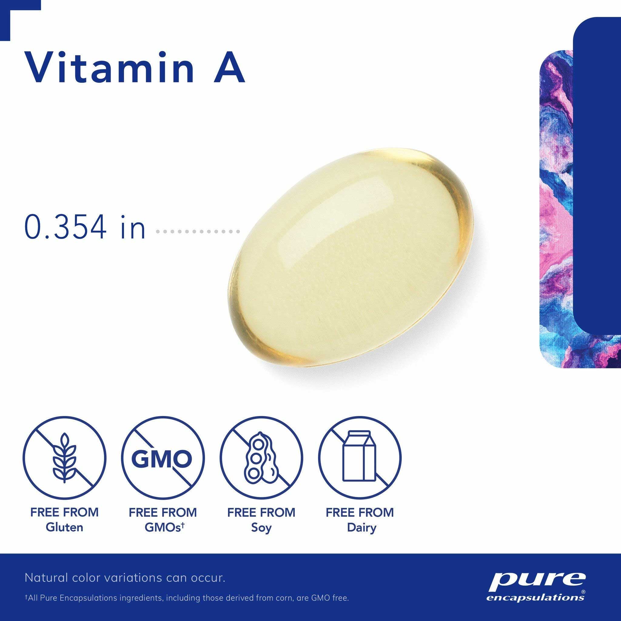 Pure Encapsulations Vitamin A 3,000 mcg (10,000 IU)