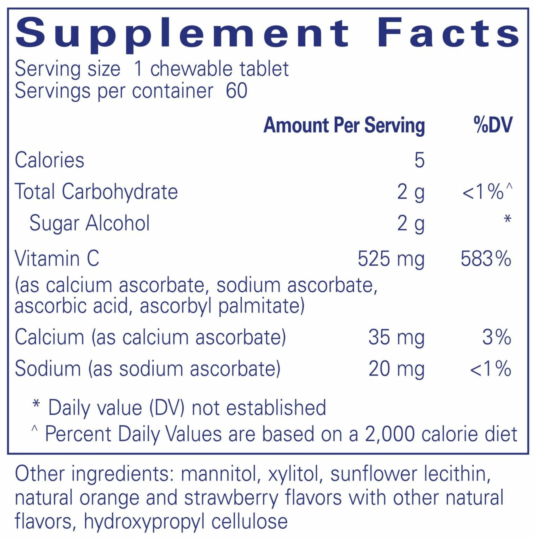 Pure Encapsulations Vitamin C Chewables