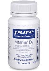 Pure Encapsulations Vitamin D3 250 mcg (10,000 IU)