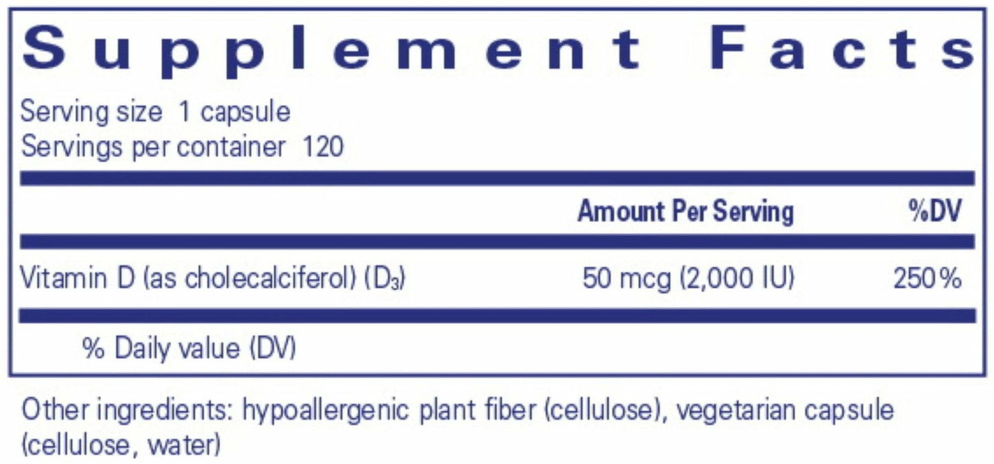 Pure Encapsulations Vitamin D3 (Vegan)