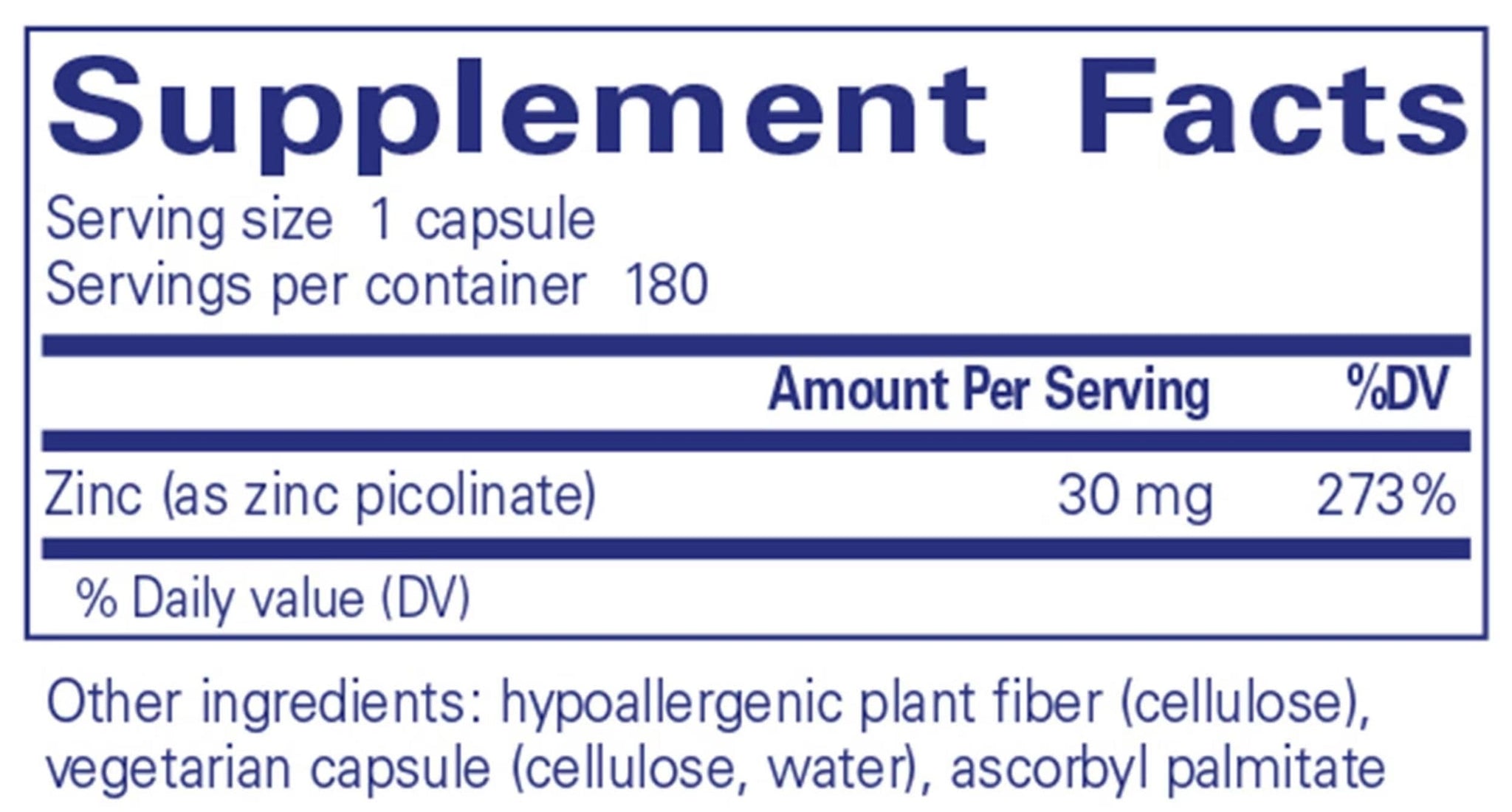 Pure Encapsulations Zinc 30