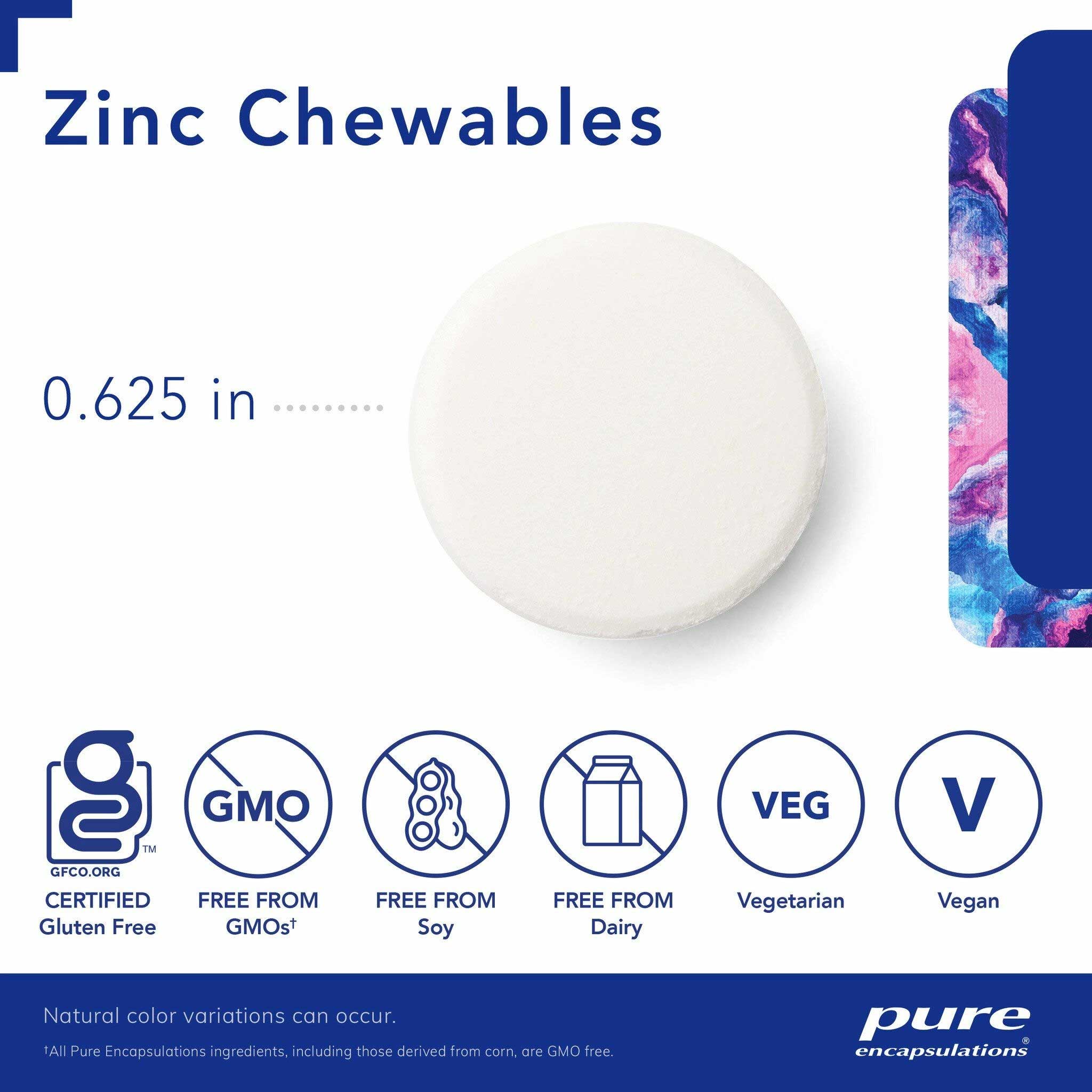 Pure Encapsulations Zinc Chewables