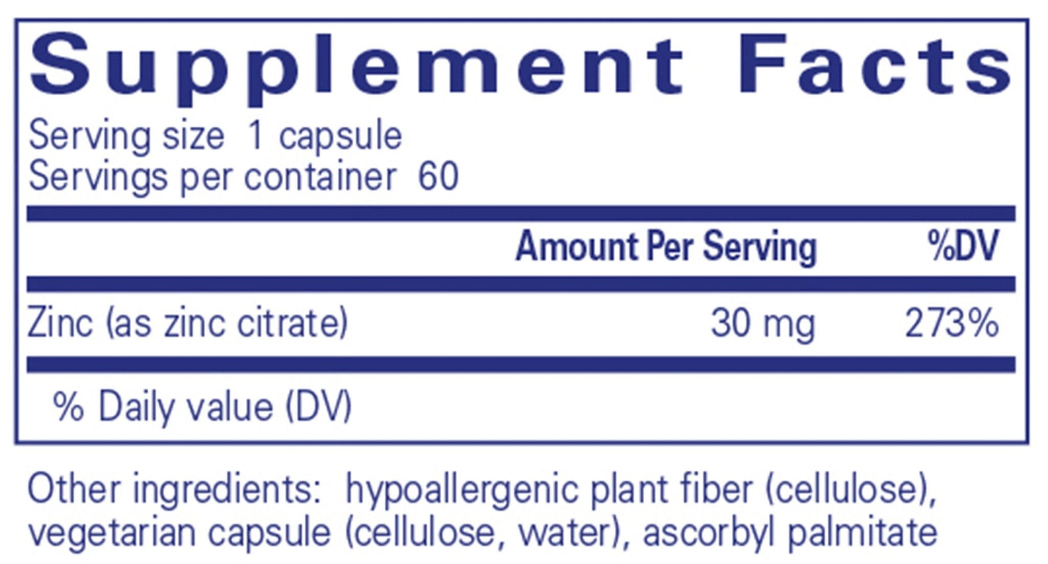 Pure Encapsulations Zinc (Citrate)