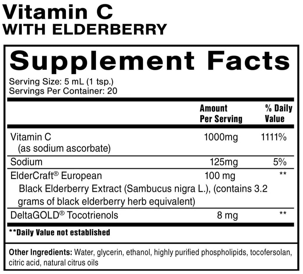 Quicksilver Scientific Liposomal Vitamin C + Elderberry