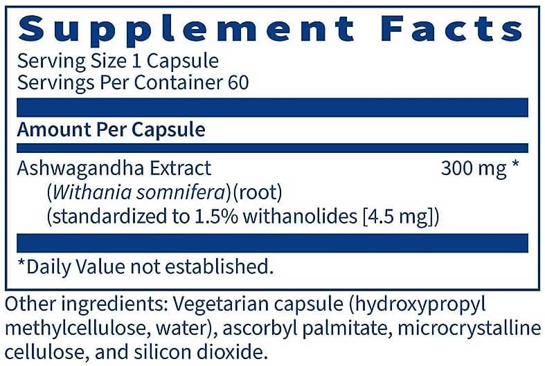 SFI HEALTH (Klaire Labs) Ashwagandha Extract