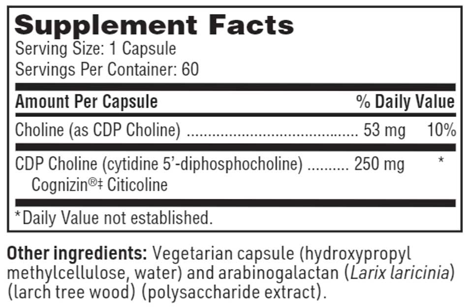 SFI HEALTH (Klaire Labs) CDP Choline 250 mg