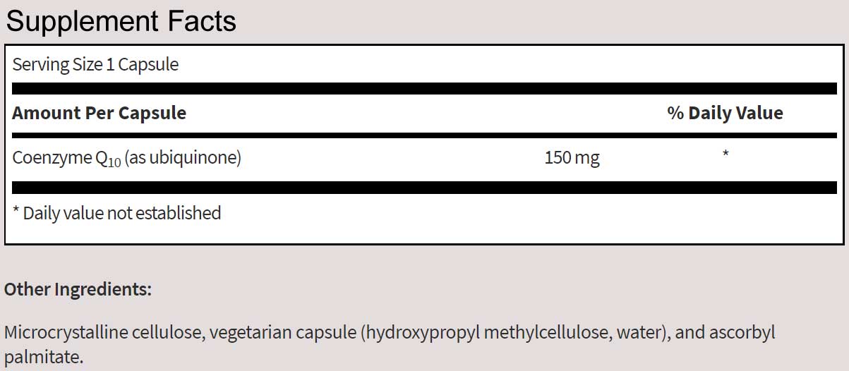 SFI HEALTH (Klaire Labs) Coenzyme Q10 150 mg