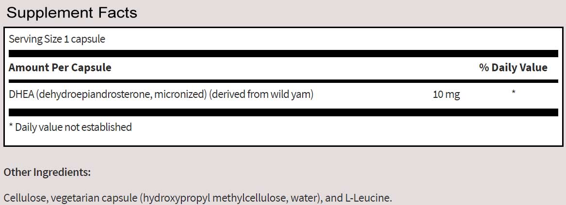 SFI HEALTH (Klaire Labs) DHEA 10 mg