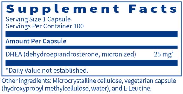 SFI HEALTH (Klaire Labs) DHEA 25 mg