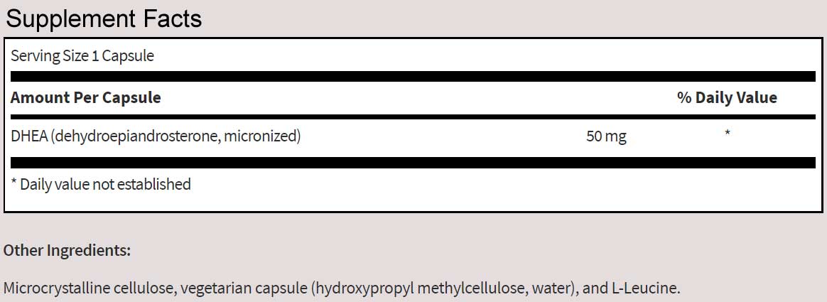 SFI HEALTH (Klaire Labs) DHEA 50 mg
