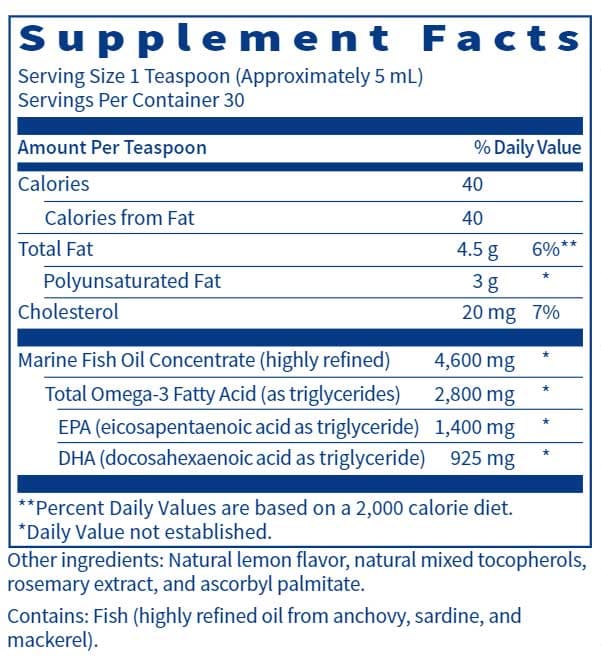 SFI HEALTH (Klaire Labs) Eicosamax® TG Liquid