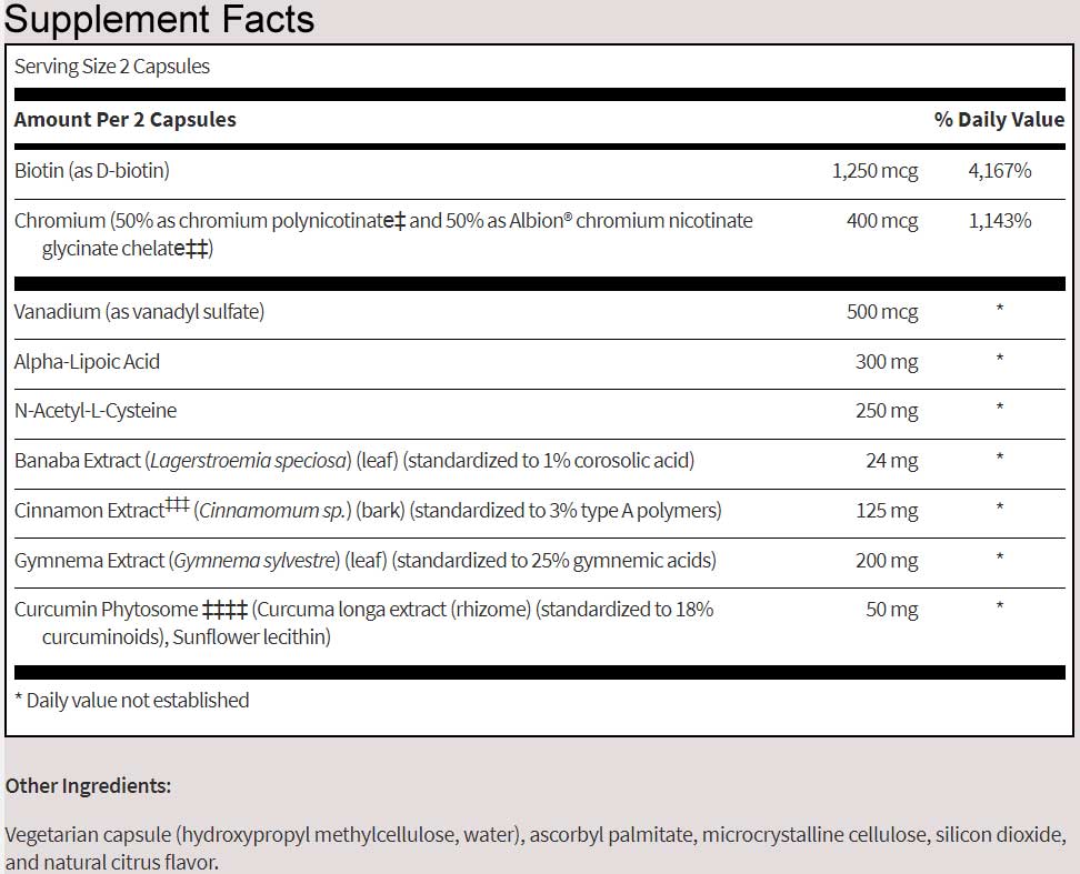 SFI HEALTH (Klaire Labs) Glucothera™ Forté