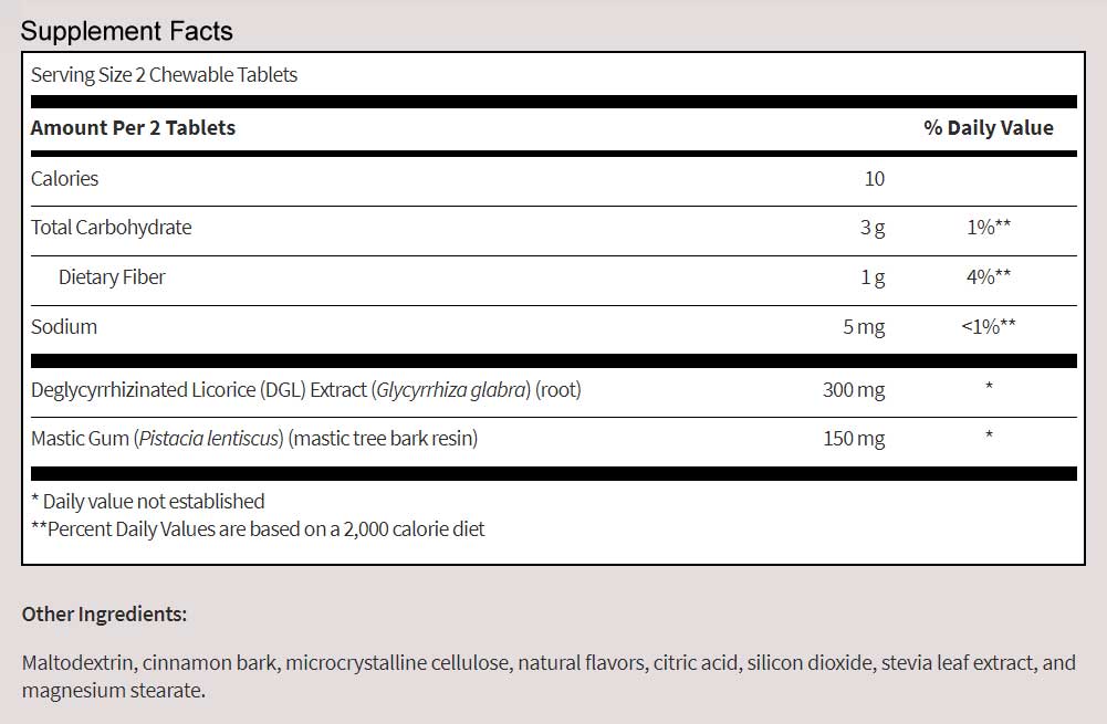 SFI HEALTH (Klaire Labs) Mastic Gum/DGL