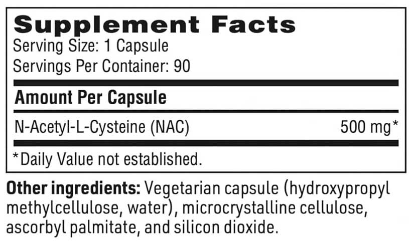 SFI HEALTH (Klaire Labs) N-Acetyl-L-Cysteine