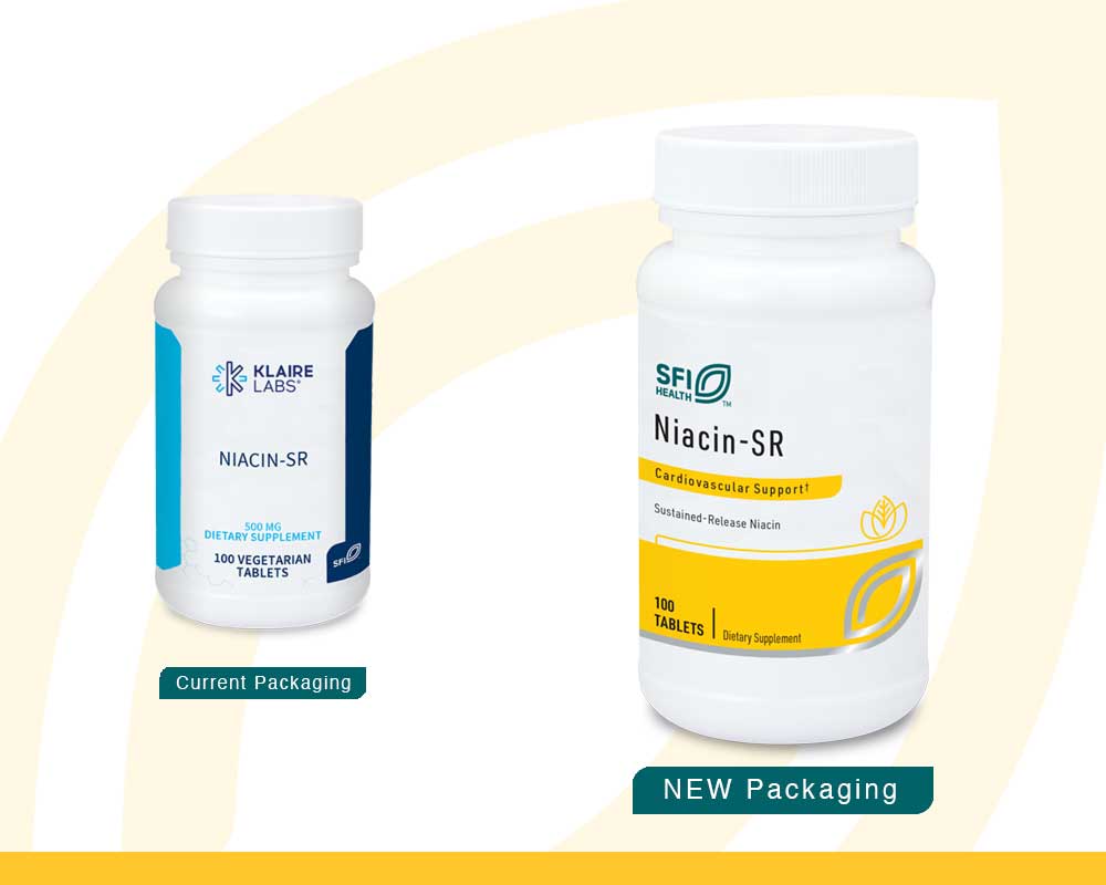 SFI HEALTH (Klaire Labs) Niacin-SR 500 mg